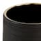 CosmoLiving by Cosmopolitan Set of 2 Black Porcelain Glam Vase, 5" x 8"